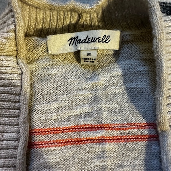 MadeWell Bradley Cardigan in Textured Stripe - Picture 9 of 10